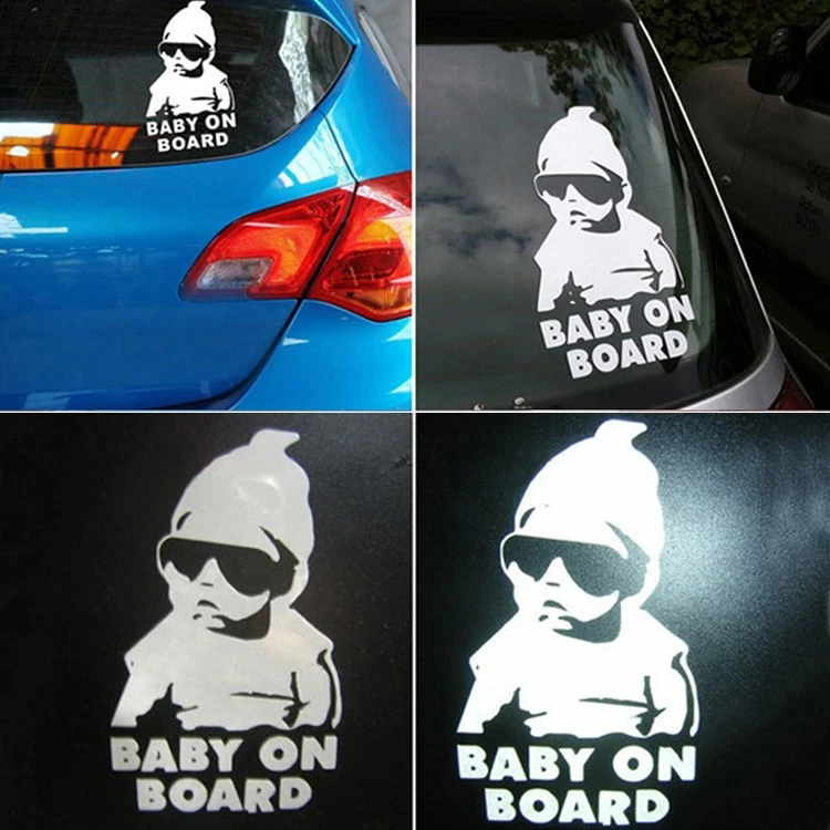 BABY ON BOARD Creative Fashion Safety Cool Rear Reflective Sunglasses Child Car Stickers Tail Warning Sign Decals Black/White
BABY ON BOARD Creative Fashion Safety Cool Rear Reflective Sunglasses Child Car Stickers Tail Warning Sign Decals Black/White