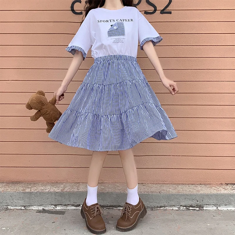 Anbenser Korean Women Harajuku Hit Color Patchwork Dress Streetwear High Waist Female Dresses O Neck Short Sleeve Casual Dress
Anbenser Korean Women Harajuku Hit Color Patchwork Dress Streetwear High Waist Female Dresses O Neck Short Sleeve Casual Dress