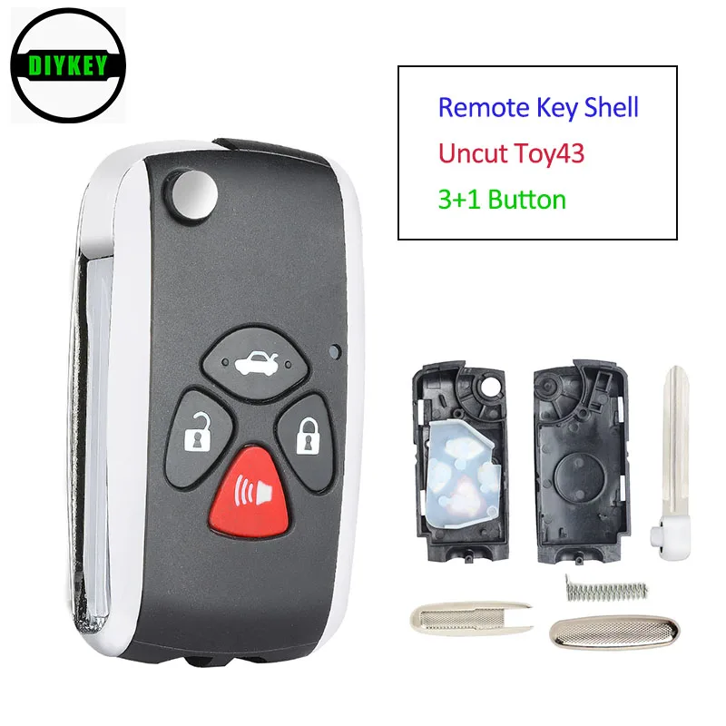 Чехол для автомобиля DIYKEY, модифицированный откидная оболочка ключа дистанционного управления, 3 кнопки, для TOYOTA Camry, RAV4, Corolla, Yaris, Matrix, RAV4, Venza
Чехол для автомобиля DIYKEY, модифицированный откидная оболочка ключа дистанционного управления, 3 кнопки, для TOYOTA Camry, RAV4, Corolla, Yaris, Matrix, RAV4, Venza