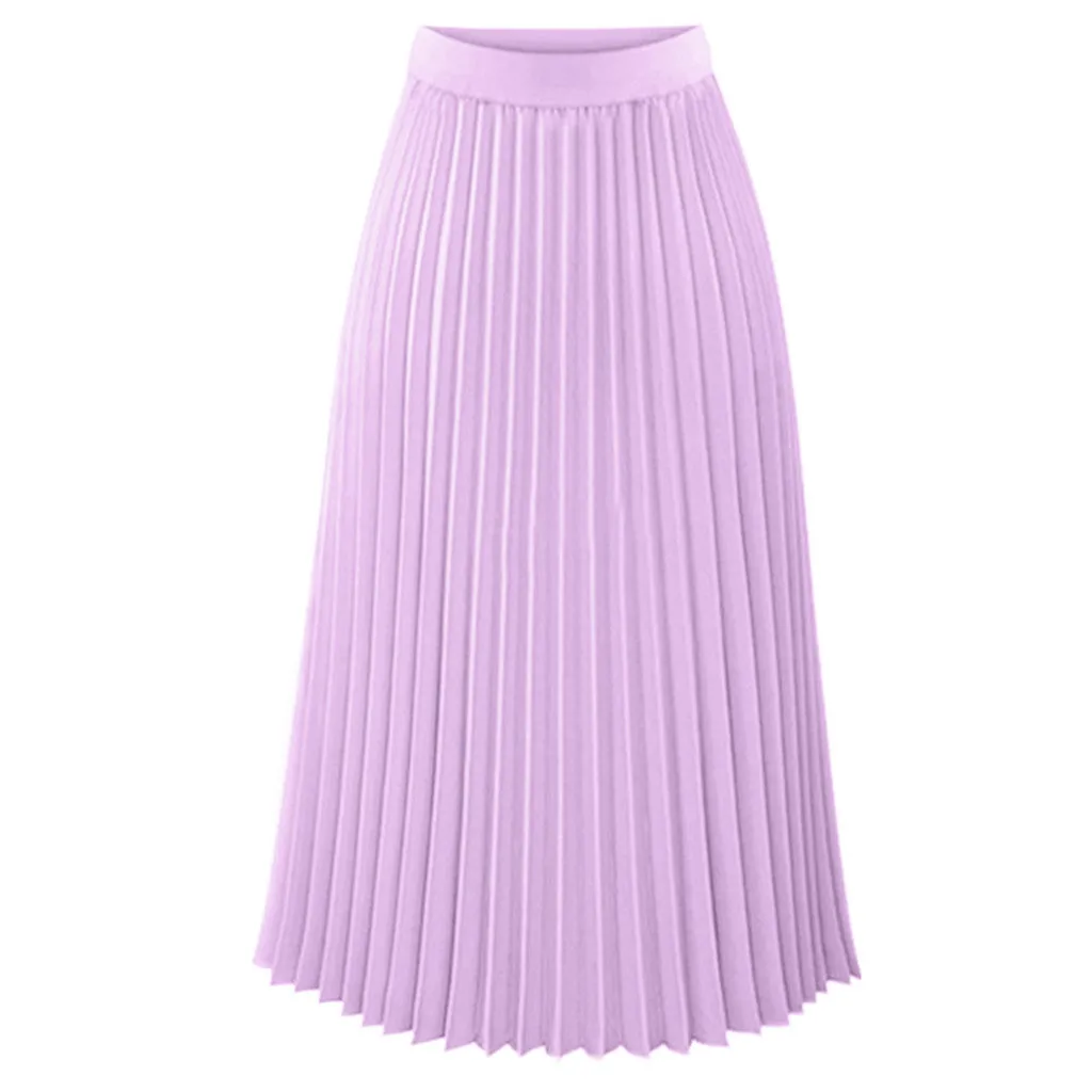 High Waisted Elegant Ladies Long Skirt Fashion Korean Solid Elastic Pleated Skirts Women Cute Sweet School Maxi Skirt Saia Longa
High Waisted Elegant Ladies Long Skirt Fashion Korean Solid Elastic Pleated Skirts Women Cute Sweet School Maxi Skirt Saia Longa