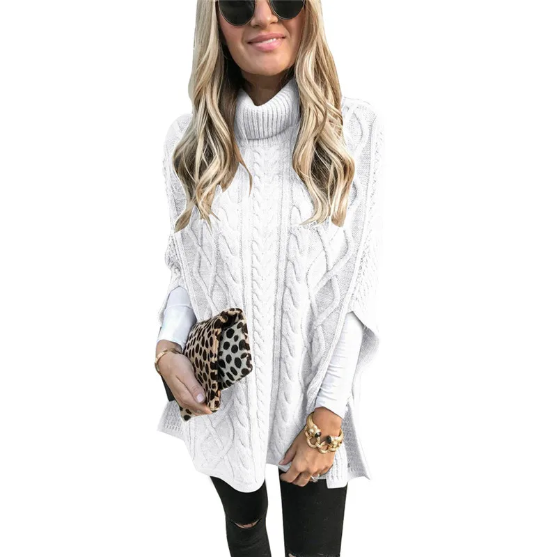 European and American Street Hipsters Pullover High Neck Split Loose Sweater Top Polyester Full
European and American Street Hipsters Pullover High Neck Split Loose Sweater Top Polyester Full