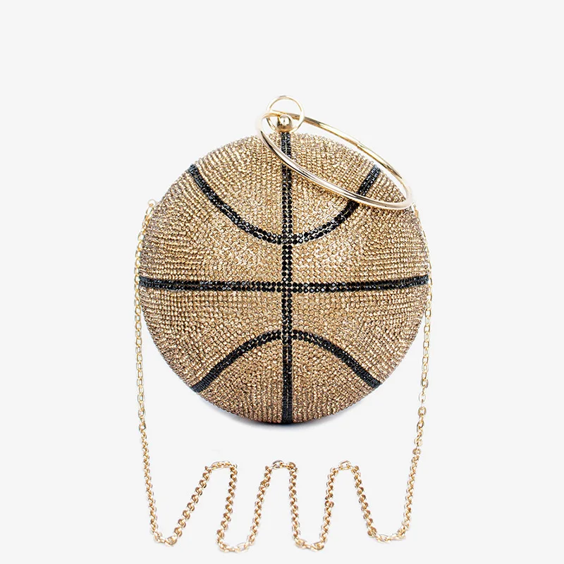 Rhinestone Basketball Football Evening Bag Women New Designer Creative Round Ball Clutch Dinner Purse High Quality Personality
Rhinestone Basketball Football Evening Bag Women New Designer Creative Round Ball Clutch Dinner Purse High Quality Personality