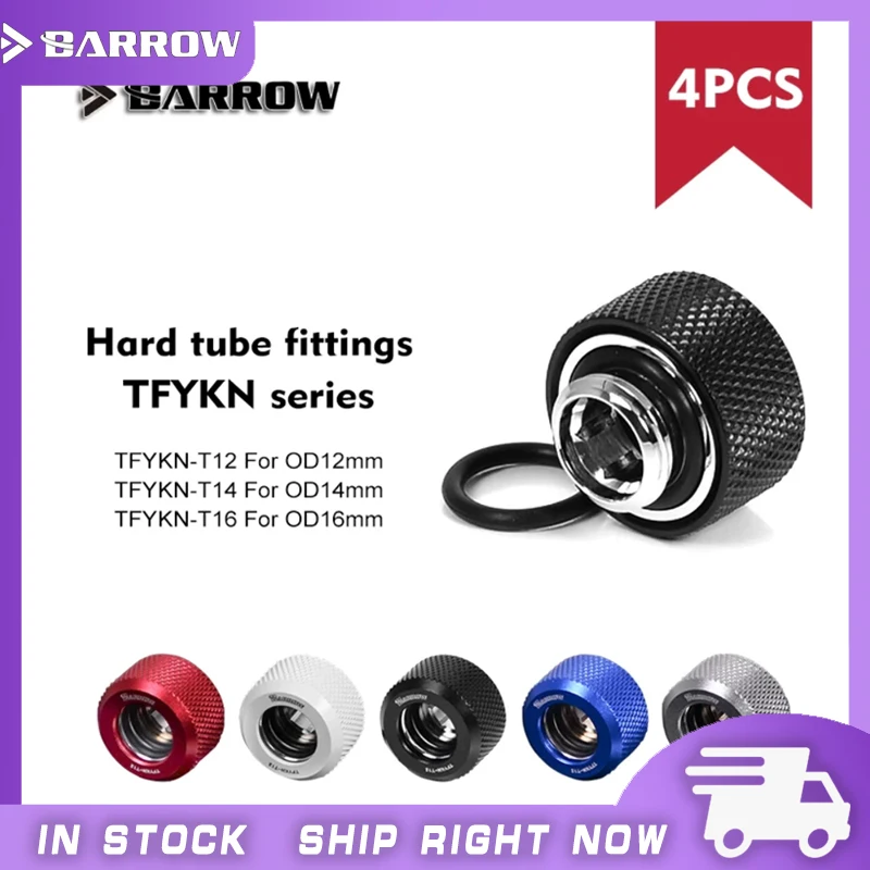 

Barrow TFTKN-T Series , Hard Tube Fitting , G1/4" Choice Water Cooling Adapters Suitable For OD12mm / OD14mm / OD16mm Hard Tube