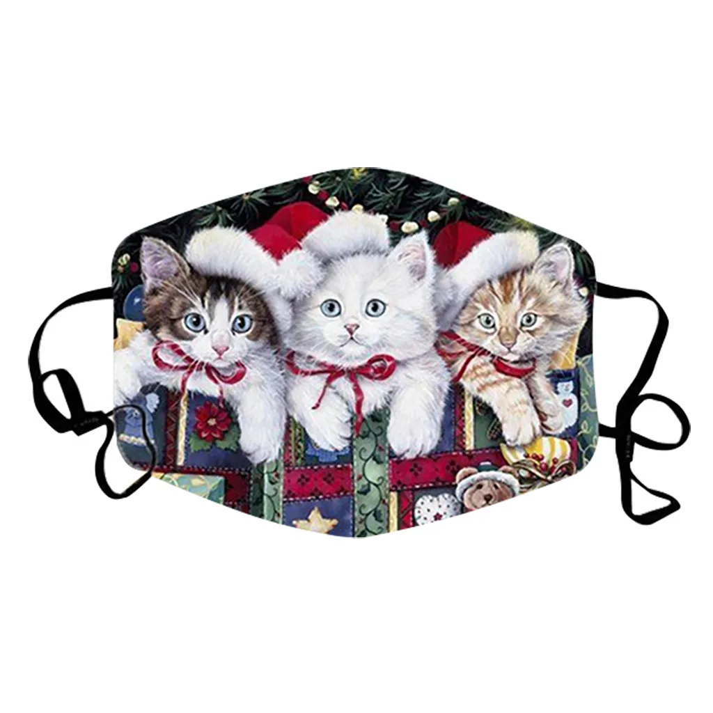 Unisex Fashion Christmas Cute Cats Printing Mask Adjustable Anti-dust Washable Face Mask Mascarilla Mask Storage Reusable 
Unisex Fashion Christmas Cute Cats Printing Mask Adjustable Anti-dust Washable Face Mask Mascarilla Mask Storage Reusable