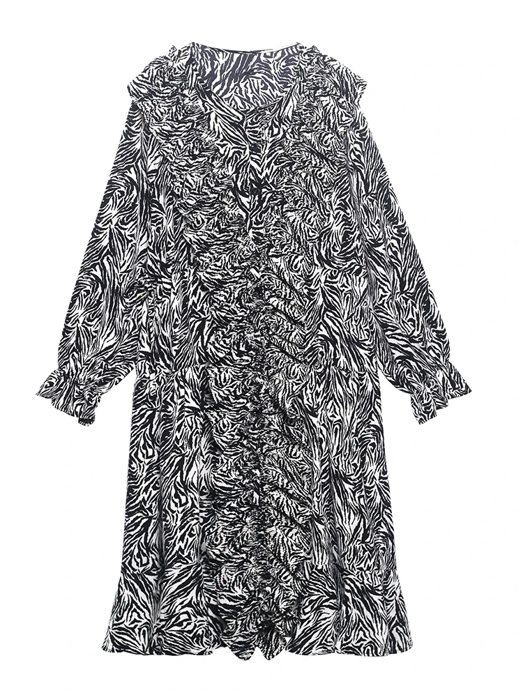 SuperAen French Retro Chiffon Ruffle Zebra Print 2021 Spring Polka Dot Mid-Calf Dress for Women
SuperAen French Retro Chiffon Ruffle Zebra Print 2021 Spring Polka Dot Mid-Calf Dress for Women