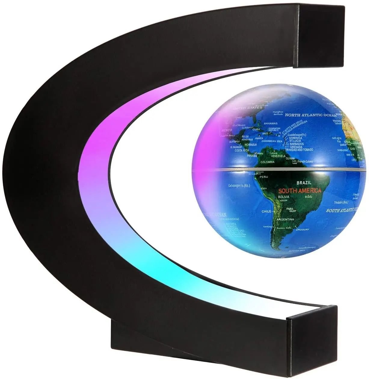 

AUSIDA Magnetic Levitation Floating World Map Globe Rotating Planet Earth Ball Anti Gravity Novelty LED Light Lamp For Gift