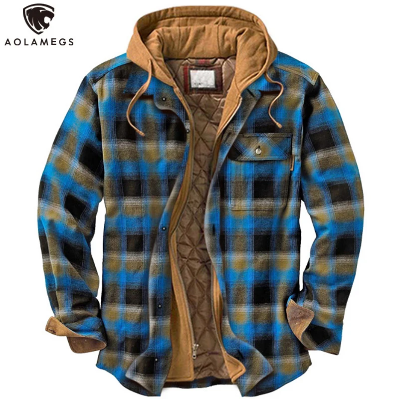 Aolamegs Thicken Fake 2 Pieces Jacket Men Plaid Printed Hooded Coats Winter Casual Fashion Vintage Warm Loose Zipper Outwear 4XL
Aolamegs Thicken Fake 2 Pieces Jacket Men Plaid Printed Hooded Coats Winter Casual Fashion Vintage Warm Loose Zipper Outwear 4XL