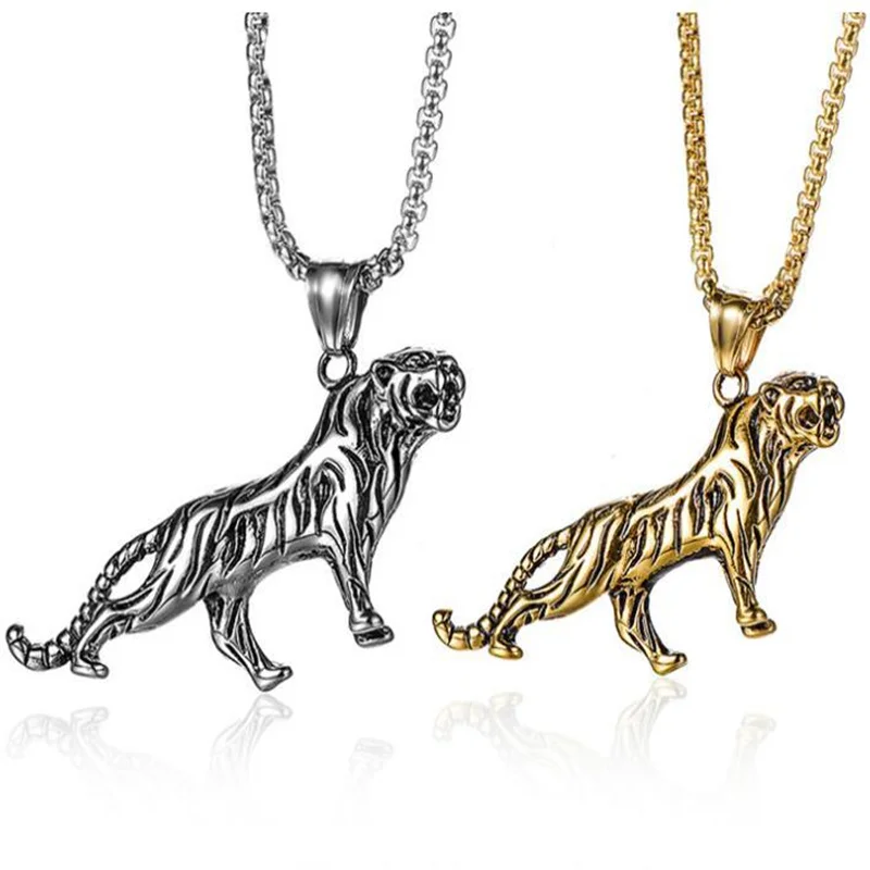 Korean Version Domineering Exaggerated Atmosphere Punk Animal Tiger Pendant Stainless Steel Necklace Men
Korean Version Domineering Exaggerated Atmosphere Punk Animal Tiger Pendant Stainless Steel Necklace Men