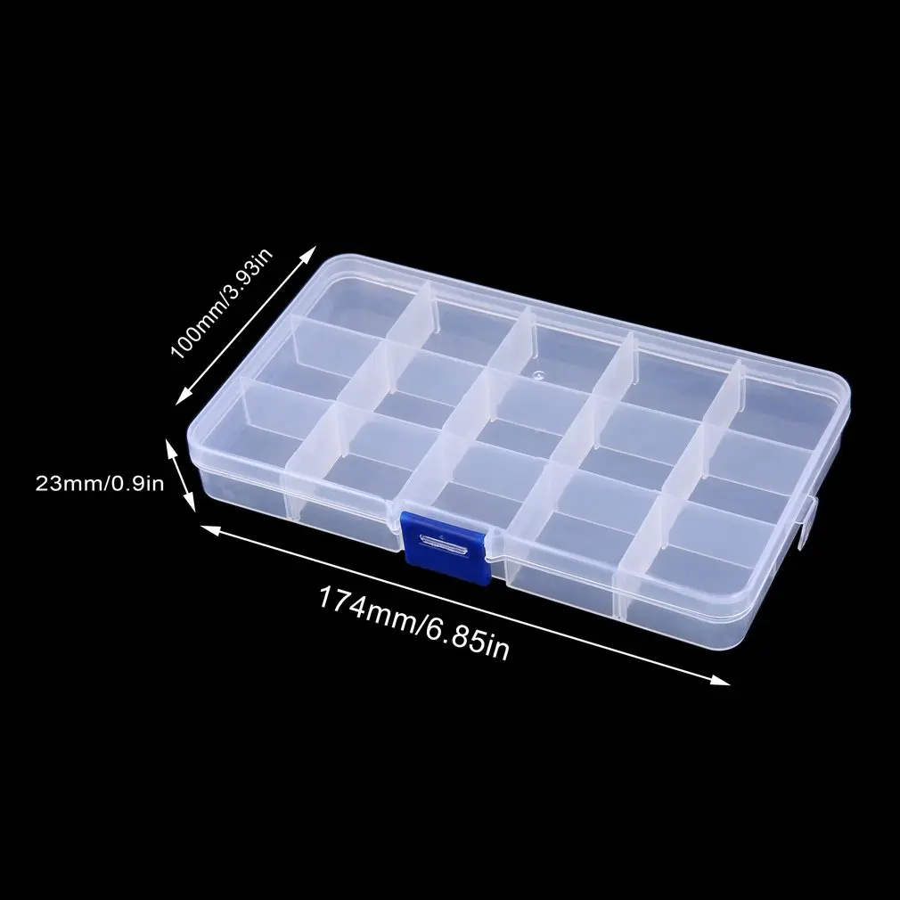 15 Slots Plastic Square Storage Box Home Organizer Earring Chain Necklace Bracelet Embroidery Craft Jewelry Container Showcase
15 Slots Plastic Square Storage Box Home Organizer Earring Chain Necklace Bracelet Embroidery Craft Jewelry Container Showcase