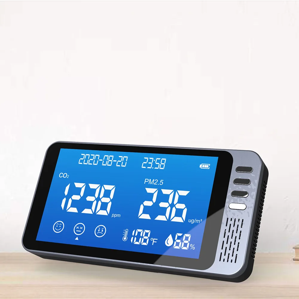Portable CO2 Detector Digital Multifunctional Air Quality Analyzer Home Carbon Dioxide PM2.5 Temperature Humidity Monitor
Portable CO2 Detector Digital Multifunctional Air Quality Analyzer Home Carbon Dioxide PM2.5 Temperature Humidity Monitor