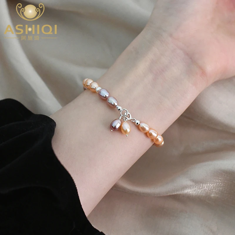 ASHIQI Natural Freshwater Pearl Color Bracelet 925 Sterling Silver Button Jewelry For Women Gift 2021 New
ASHIQI Natural Freshwater Pearl Color Bracelet 925 Sterling Silver Button Jewelry For Women Gift 2021 New