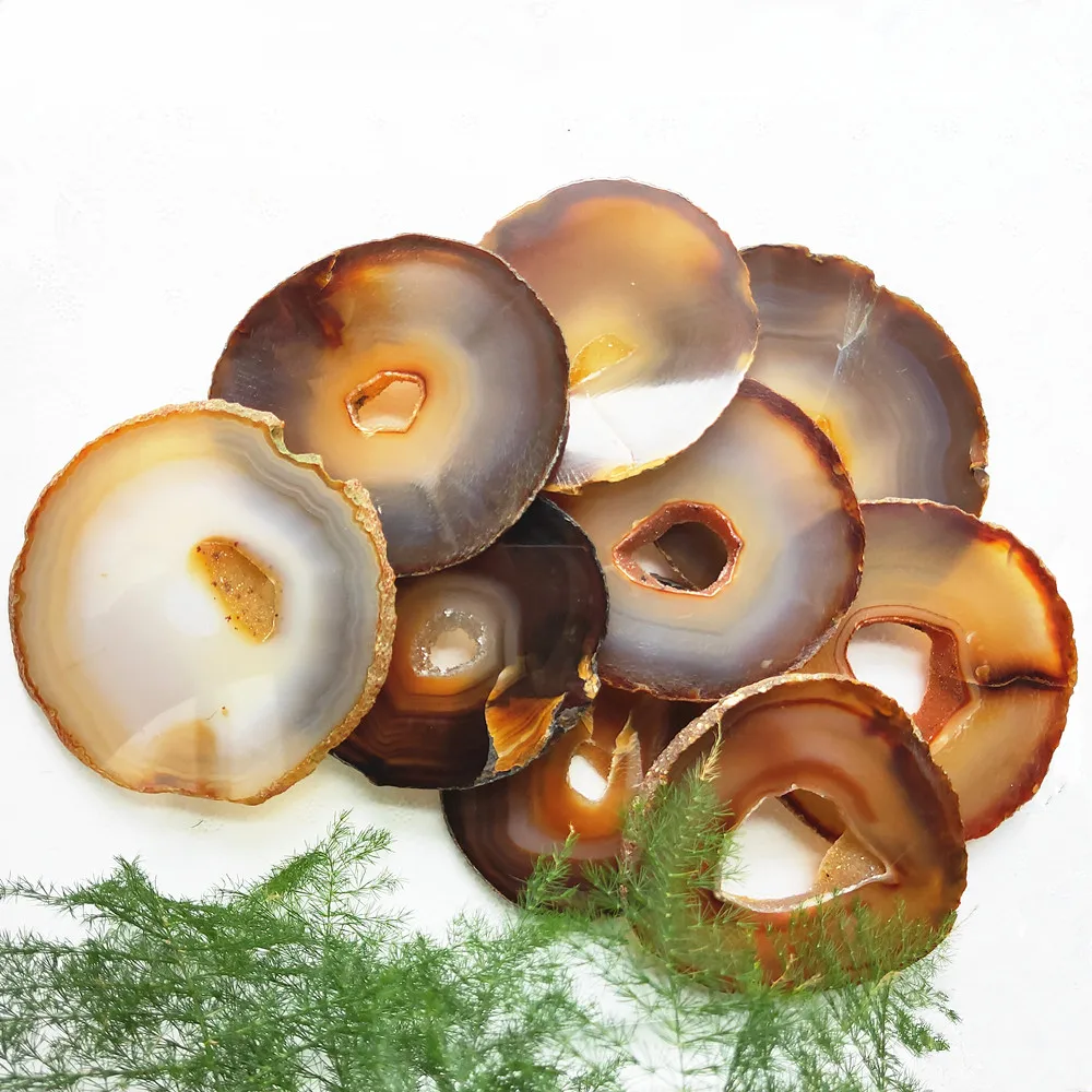 Crystal Slice Natural Agate Quartz Polished Slab Gemstones Slices With Geode Healing Decor Gift 1-9pcs
Crystal Slice Natural Agate Quartz Polished Slab Gemstones Slices With Geode Healing Decor Gift 1-9pcs