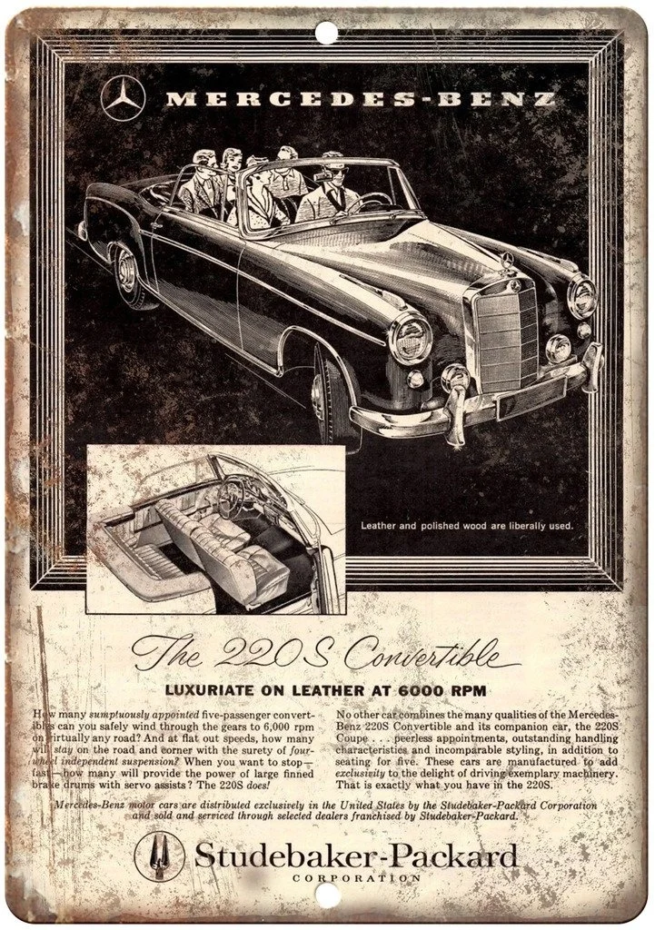 Studebaker Packard 220s Convertible Retro tin sign nostalgic ornament metal poster garage art deco bar cafe shop
Studebaker Packard 220s Convertible Retro tin sign nostalgic ornament metal poster garage art deco bar cafe shop