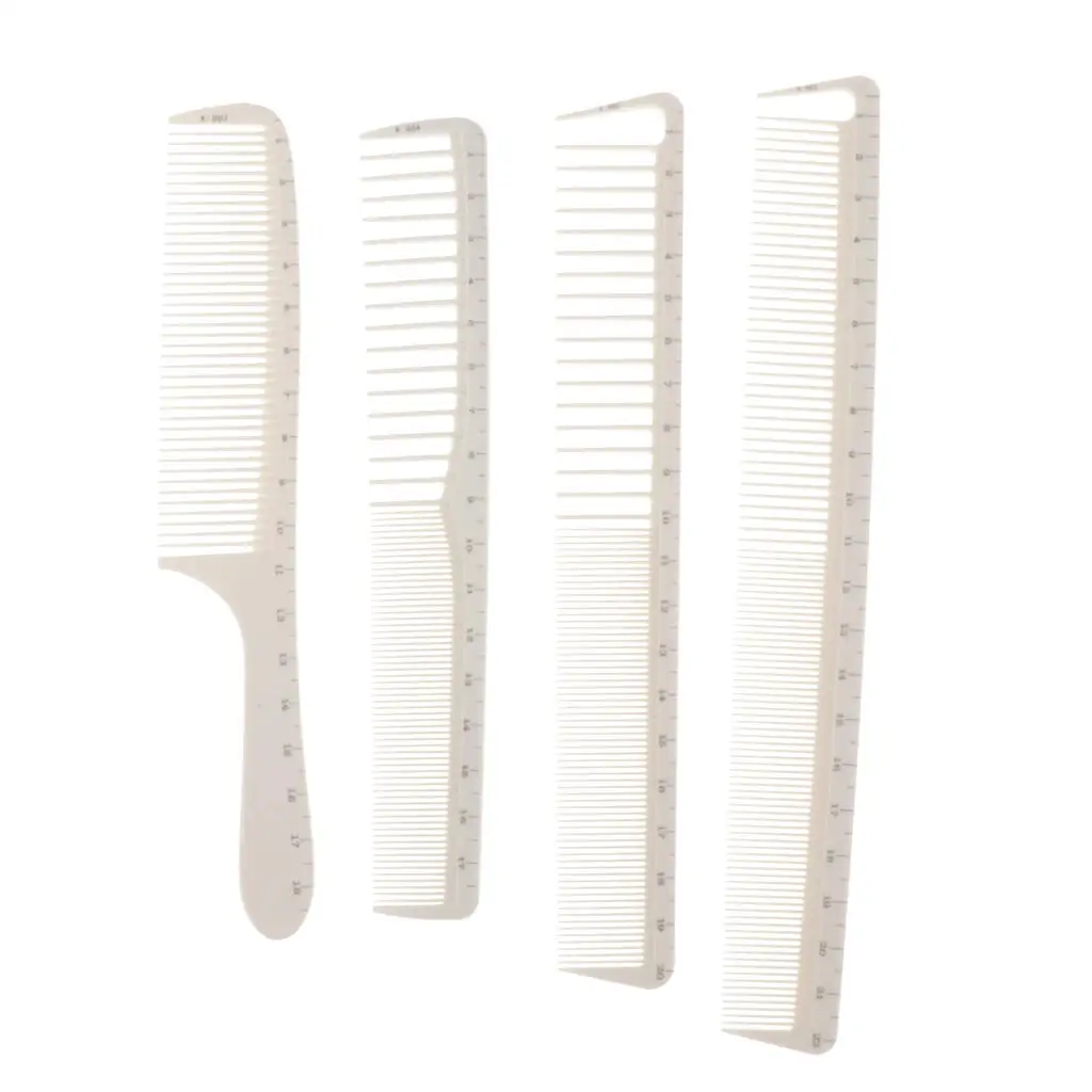 Coarse & Fine Teeth Hair Cutting Comb with Scales, Perfect for Salon, Home or Travel Use (White)
Coarse & Fine Teeth Hair Cutting Comb with Scales, Perfect for Salon, Home or Travel Use (White)