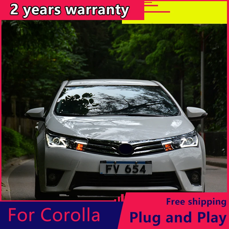 KOWELL Car Styling for Toyota Corolla Headlights 2014-2016 Altis LED Headlight DRL Bi Xenon Lens High Low Beam Parking Fog Lamp
KOWELL Car Styling for Toyota Corolla Headlights 2014-2016 Altis LED Headlight DRL Bi Xenon Lens High Low Beam Parking Fog Lamp