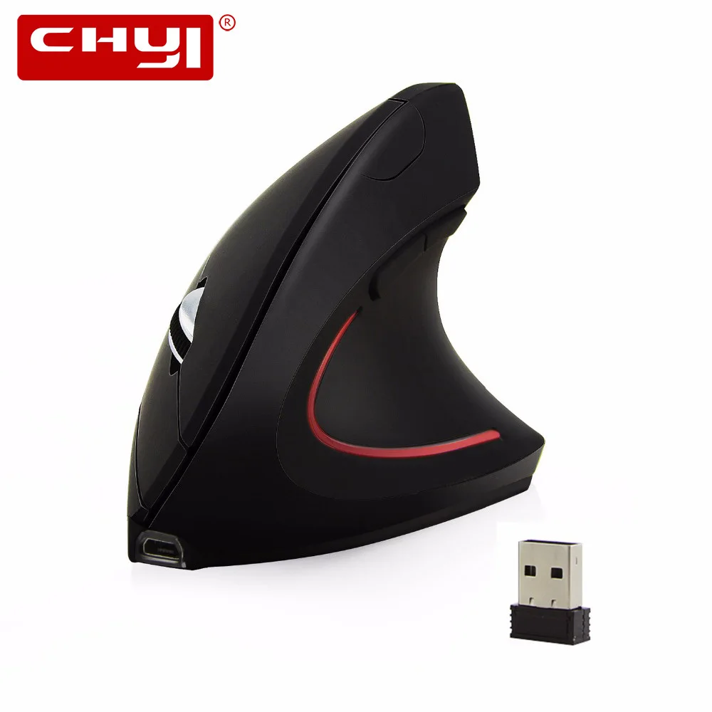 Беспроводная эргономичная Вертикальная игровая мышь CHYI 6D перезаряжаемая