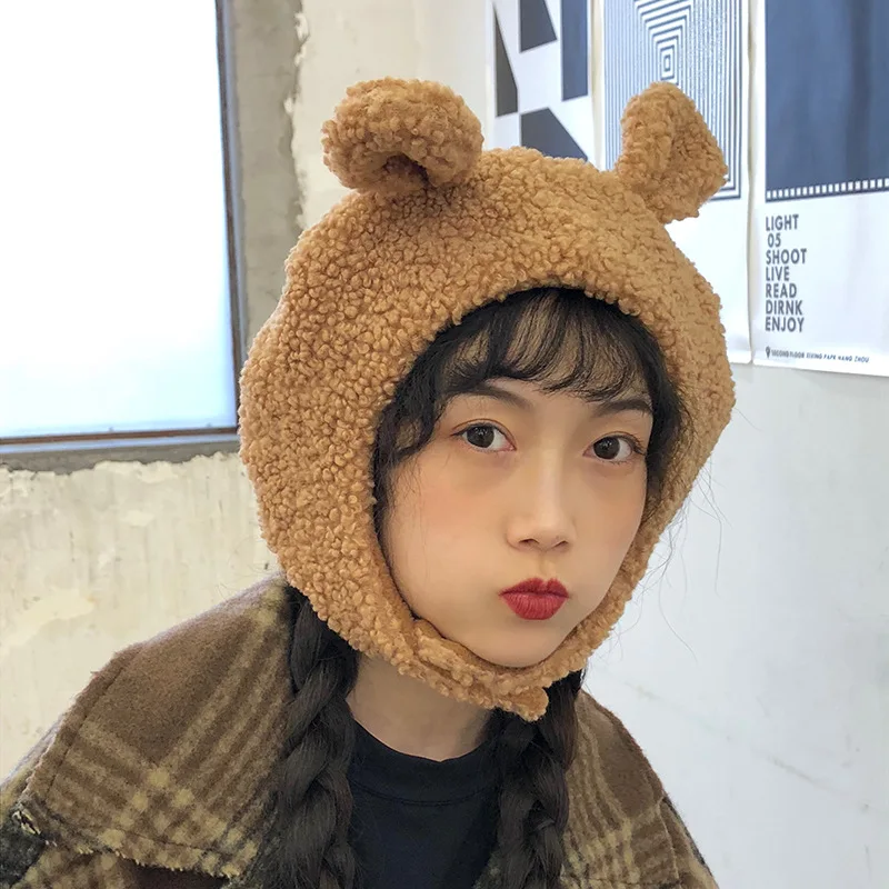 Cute Beanies Ear Protection Cap Female Winter Warm Lamb Hair Toe Cap Cap Wild Ear Protection Lei Feng Cap Winter Head Hood
Cute Beanies Ear Protection Cap Female Winter Warm Lamb Hair Toe Cap Cap Wild Ear Protection Lei Feng Cap Winter Head Hood