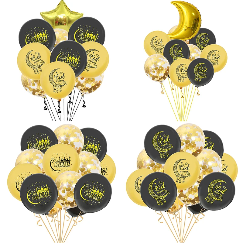 12/15pcs Eid Mubarak Latex Balloons Confetti Balloon Muslim Islamic Party Decorations Globos Ramadan Kareem Supplies Eid Al-Fitr
12/15pcs Eid Mubarak Latex Balloons Confetti Balloon Muslim Islamic Party Decorations Globos Ramadan Kareem Supplies Eid Al-Fitr