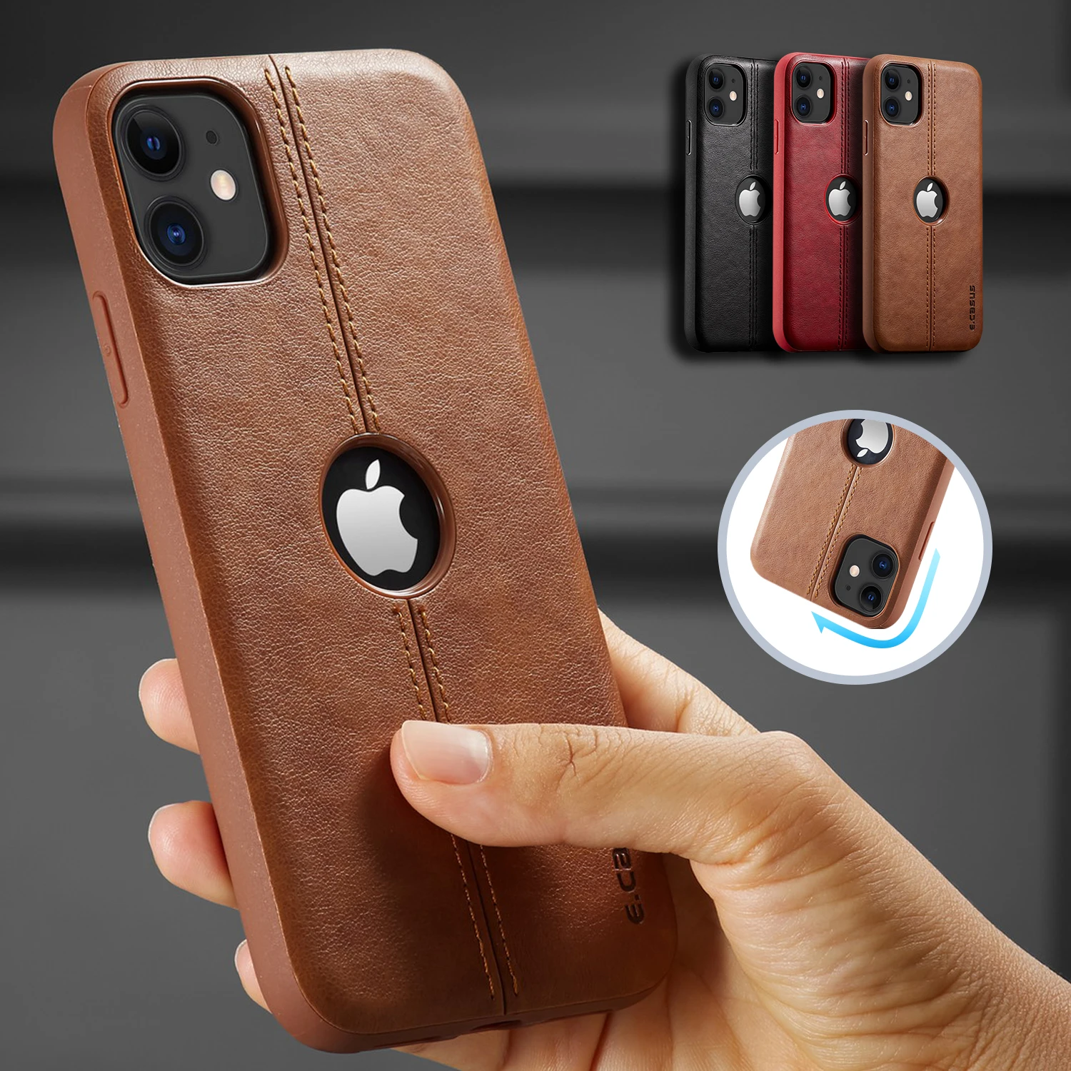 Чехол для iPhone 11 Pro Max новый тонкий роскошный кожаный чехол накладка XR XS MAX 8 7 6 Plus