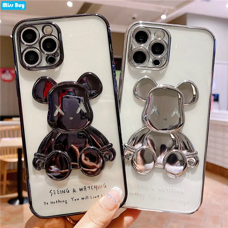 Plating Shockproof Bear Phone Back Cases For iPhone 11 12 13 Pro Max 12 Mini SE XS Max X XS XR 7 8 Plus Cover Electroplate Funda
Plating Shockproof Bear Phone Back Cases For iPhone 11 12 13 Pro Max 12 Mini SE XS Max X XS XR 7 8 Plus Cover Electroplate Funda