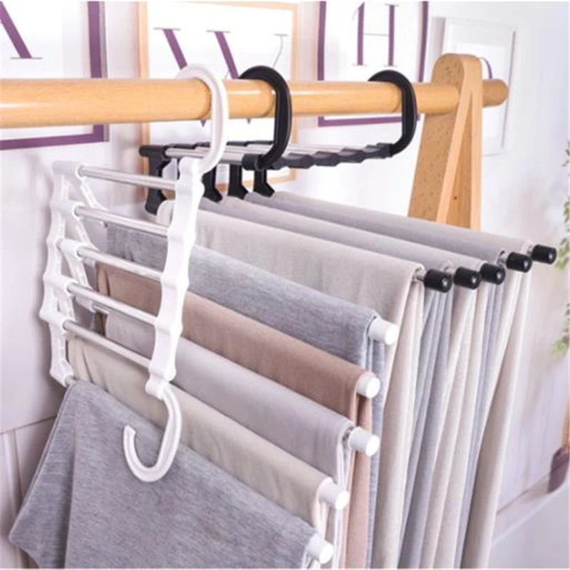 Multi-functional 5 in 1 Trouser Storage Rack Stainless Steel Clothes Hanger Adjustable Pants Tie Storage Shelf Closet Organizer
Multi-functional 5 in 1 Trouser Storage Rack Stainless Steel Clothes Hanger Adjustable Pants Tie Storage Shelf Closet Organizer
