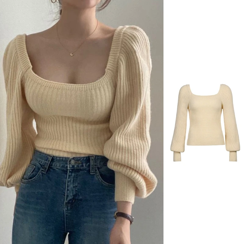 Women Long Lantern Sleeve Sweater Turtleneck Knit Solid Color Loose Jumper Top X3UE 
Women Long Lantern Sleeve Sweater Turtleneck Knit Solid Color Loose Jumper Top X3UE