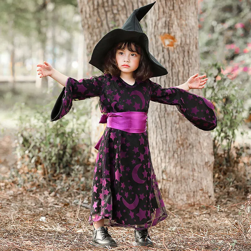 Umorden Kids Child Purple Star Moon Sorceress Witch Costume Cosplay Fantasia Halloween Costumes for Girls
Umorden Kids Child Purple Star Moon Sorceress Witch Costume Cosplay Fantasia Halloween Costumes for Girls