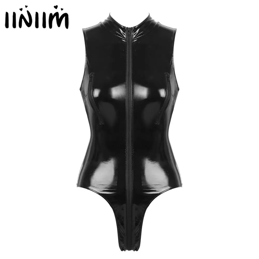 Womens Fashion Clubwear Leather Lingerie Costume High Cut Body Latex homme Double-ended Zipper Bodycon Skinny Bodysuit for Adult
Womens Fashion Clubwear Leather Lingerie Costume High Cut Body Latex homme Double-ended Zipper Bodycon Skinny Bodysuit for Adult
