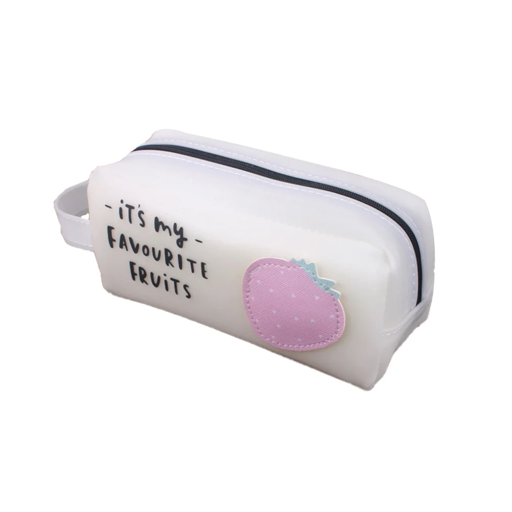 Large Capacity Pencil Case Silicone Student Pencil Case Fruits Pattern Pen Bag Stationery for Girl Kid Children (Strawberry)
Large Capacity Pencil Case Silicone Student Pencil Case Fruits Pattern Pen Bag Stationery for Girl Kid Children (Strawberry)