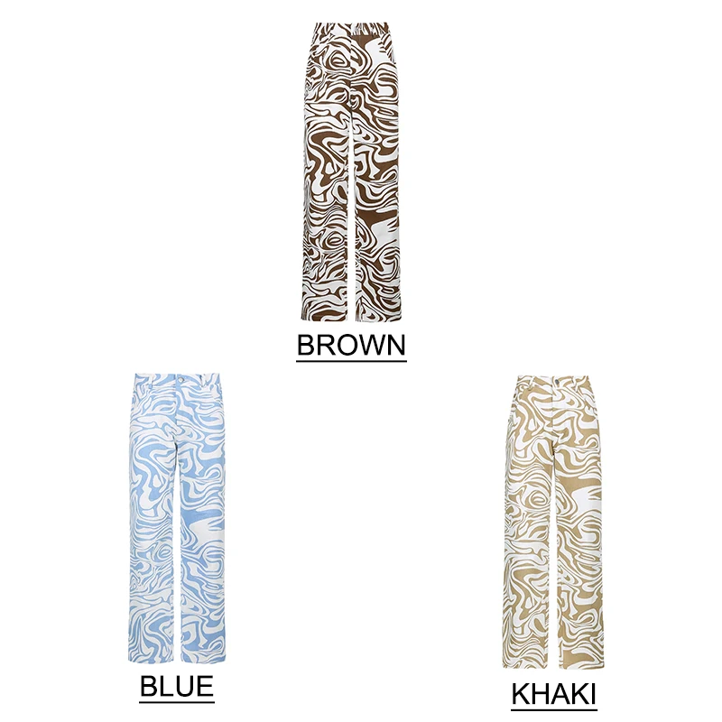 Brown Zebra Print Y2K Jeans For Girls Female 2021Casual Women's Vintage Straight Denim Pants Baggy High Waisted Trouser Capris
Brown Zebra Print Y2K Jeans For Girls Female 2021Casual Women's Vintage Straight Denim Pants Baggy High Waisted Trouser Capris