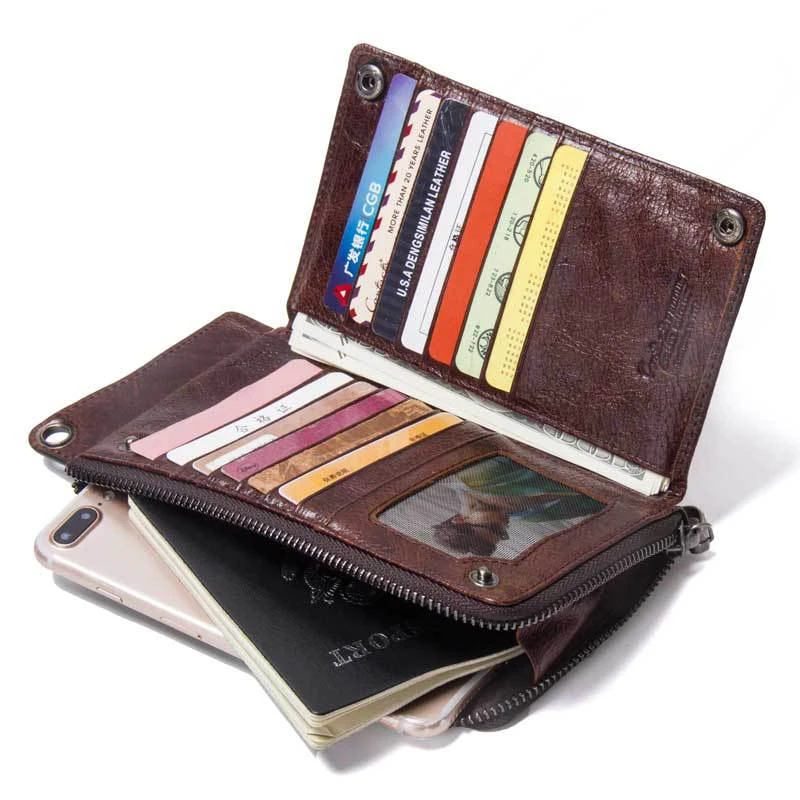 Men Wallet Skull Genuine Leather Clutch Man Walets Brand Luxury Male Purse Long Wallet Zip Coin Purse 6.5" Phone Pocket Wristlet
Men Wallet Skull Genuine Leather Clutch Man Walets Brand Luxury Male Purse Long Wallet Zip Coin Purse 6.5" Phone Pocket Wristlet