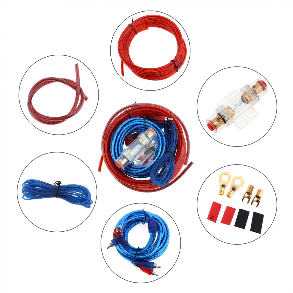 1 Set of Car Power Amplifier Car Speaker Woofer Cables Car Power Amplifier Audio Line Power Line with Fuse Suit
1 Set of Car Power Amplifier Car Speaker Woofer Cables Car Power Amplifier Audio Line Power Line with Fuse Suit