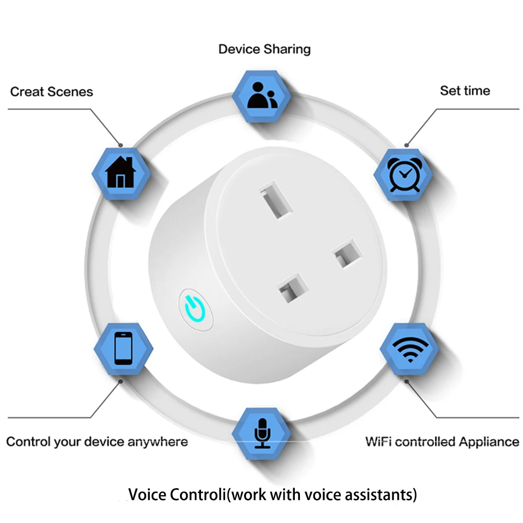 WiFi Smart Plug Sockets 16A EU Plug Tuya Smart Life APP Work with Alexa Google Home Smart-Home Automation
WiFi Smart Plug Sockets 16A EU Plug Tuya Smart Life APP Work with Alexa Google Home Smart-Home Automation
