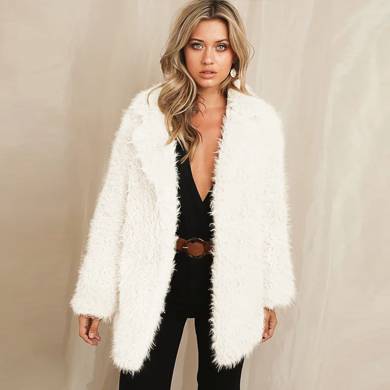 Cheap Cross Border Popular Spring Thick Fashion Lapel No Button Plush Coat 1587 Wool Coat Women
Cheap Cross Border Popular Spring Thick Fashion Lapel No Button Plush Coat 1587 Wool Coat Women