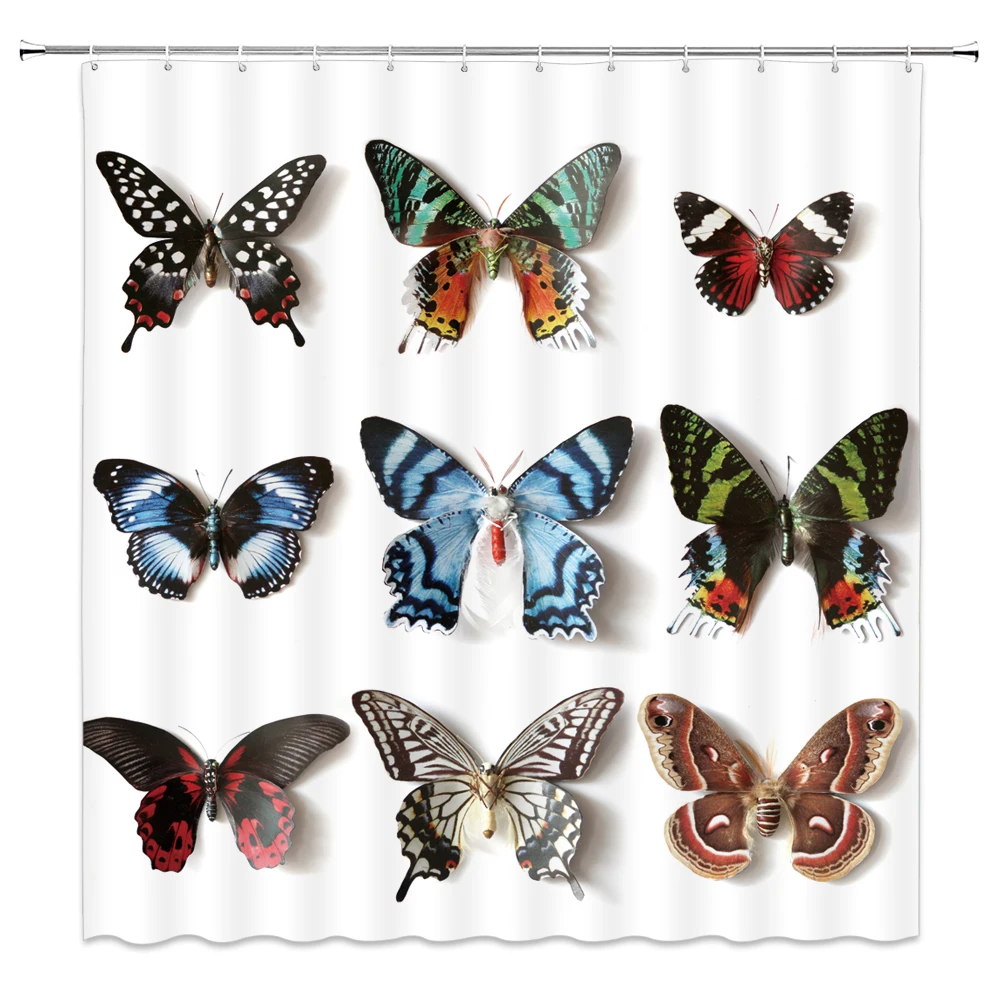 Animals printed Butterfly, Flower 3d bath curtains waterproof polyester fabric washable bathroom shower curtain screen with hook
Animals printed Butterfly, Flower 3d bath curtains waterproof polyester fabric washable bathroom shower curtain screen with hook