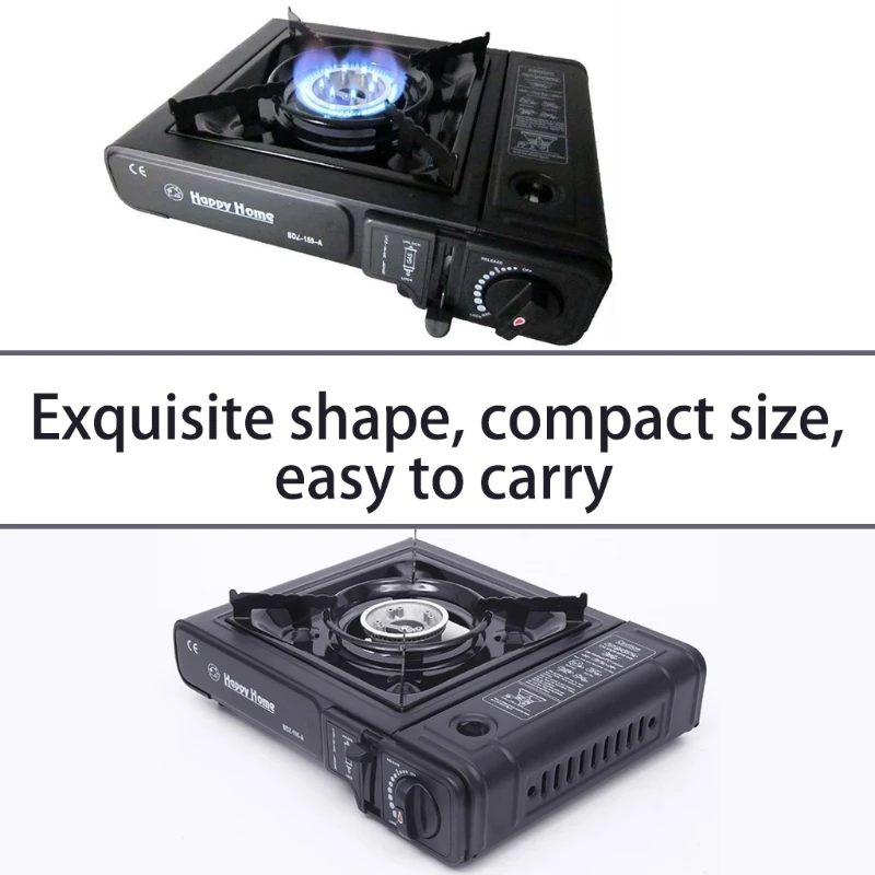 Camping Portable Gas Stove Black Stainless Steel Outdoor Cooking Burner for Weekend Camping Trips Table Top Cooking Boating
Camping Portable Gas Stove Black Stainless Steel Outdoor Cooking Burner for Weekend Camping Trips Table Top Cooking Boating