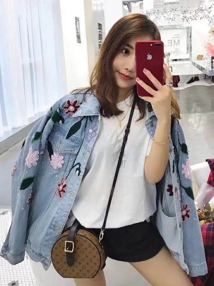 Женская джинсовая куртка xинтиandi уличная одежда shein sherpa роскошная дизайнерская