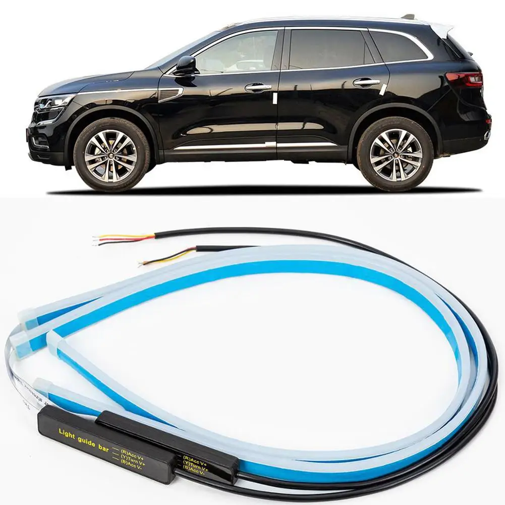 2Pcs/Pair LED DRL Car Daytime Running Light Flexible Waterproof Strips Soft Tube Guide White Yellow Turn Signa Lights Universal
2Pcs/Pair LED DRL Car Daytime Running Light Flexible Waterproof Strips Soft Tube Guide White Yellow Turn Signa Lights Universal