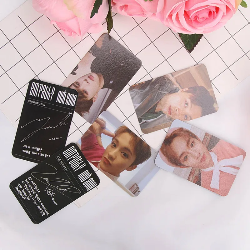 И белая версия Taeyong Mark KPOP NCT 127 самодельные 2018 открытки в альбом Постер Черный