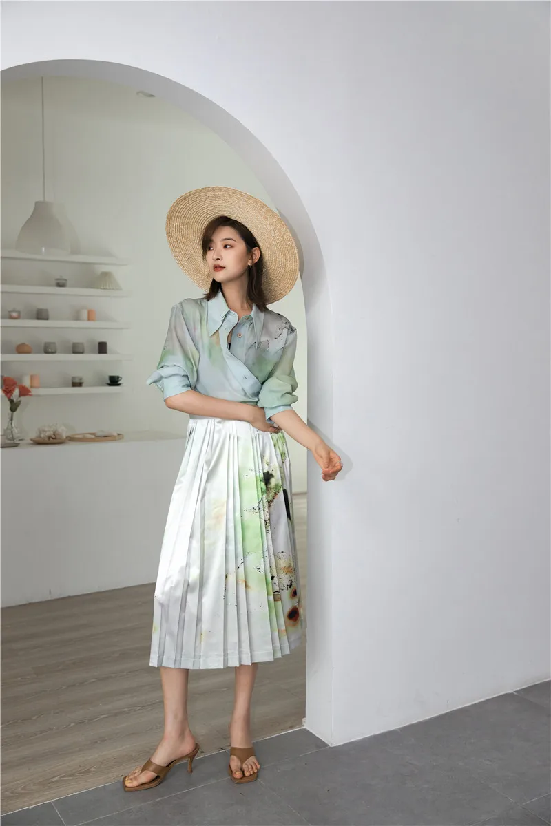 Tie Dye Mint Green Top Long Sleeve Blouse Women Shirt Aesthetic Paint-Splashing Designer Ladies Top Collar Shirt 2020 T850
Tie Dye Mint Green Top Long Sleeve Blouse Women Shirt Aesthetic Paint-Splashing Designer Ladies Top Collar Shirt 2020 T850