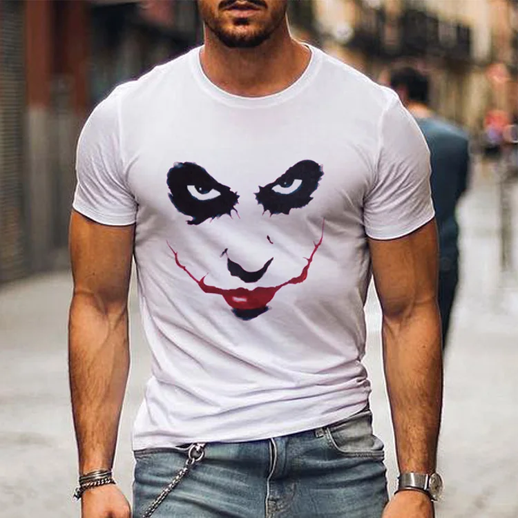 2021 Short Sleeve Oversize T Shirts for Men Top Clown Printed Fashion Streetwear Summer Clothing Short-sleeved Mens Slim T-shirt
2021 Short Sleeve Oversize T Shirts for Men Top Clown Printed Fashion Streetwear Summer Clothing Short-sleeved Mens Slim T-shirt