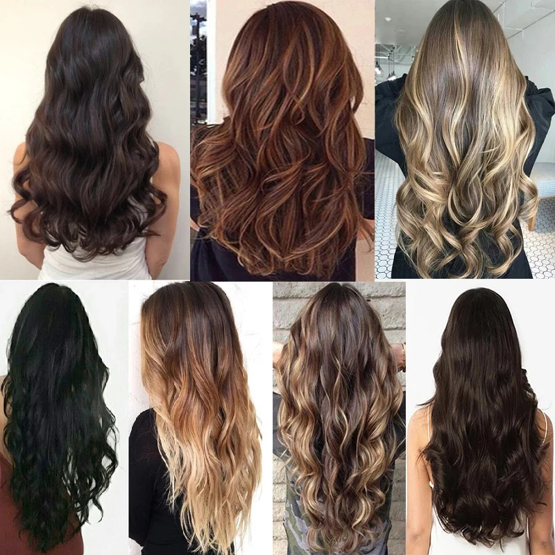 WIGSIN 8pcs Synthetic 17clips Clip in Hair Extension High Tempreture Fiber Long Curly Black Blond Hairpiece for Women
WIGSIN 8pcs Synthetic 17clips Clip in Hair Extension High Tempreture Fiber Long Curly Black Blond Hairpiece for Women