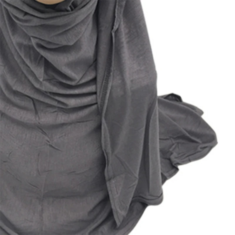Gray Soft Cotton Muslim Headscarf Instant Jersey Hijab Full Cover Cap Wrap Scarf Islamic Shawls Women Turban Head Scarves
Gray Soft Cotton Muslim Headscarf Instant Jersey Hijab Full Cover Cap Wrap Scarf Islamic Shawls Women Turban Head Scarves