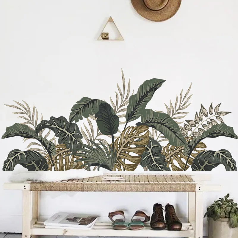 Green Tropical Leaf Baseboard Wall Stickers for Living room Bedroom Background Wall Decor Vinyl PVC Wall Decals Home Decoration
Green Tropical Leaf Baseboard Wall Stickers for Living room Bedroom Background Wall Decor Vinyl PVC Wall Decals Home Decoration