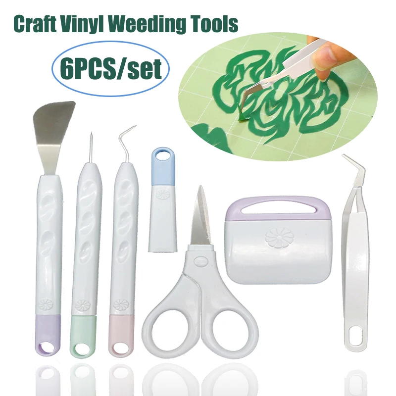 6PCS Craft Vinyl Weeding Tools DIY Silhouette Embossed Wording Cardstock Crafting Basic Tools Kit For Cricut Maker Silhouette
6PCS Craft Vinyl Weeding Tools DIY Silhouette Embossed Wording Cardstock Crafting Basic Tools Kit For Cricut Maker Silhouette