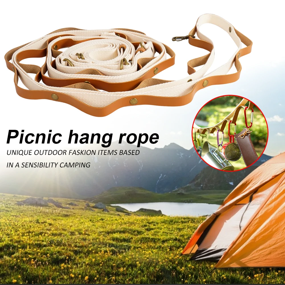 5M Outdoor Lanyard Camping Rope Multifunctional PU Leather Campsite Clothesline Cookware Storage Rope With Carrying New Durable
5M Outdoor Lanyard Camping Rope Multifunctional PU Leather Campsite Clothesline Cookware Storage Rope With Carrying New Durable