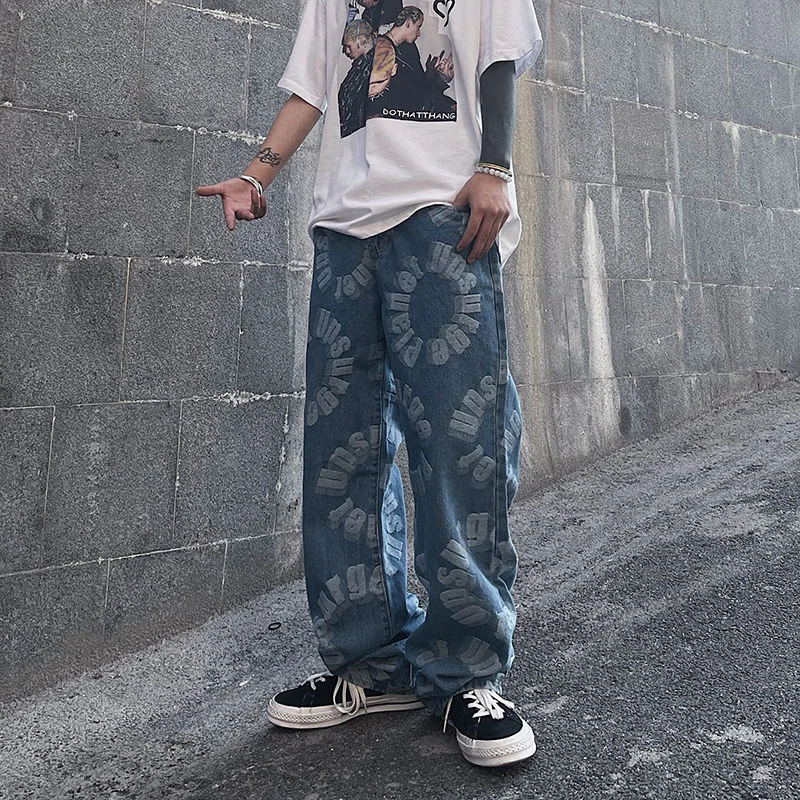 Джинсы с рисунком нищего человека, мужские свободные прямые широкие брюки, повседневные брюки, джинсовые брюки в стиле хип-хоп, цвет синий, н...
Джинсы с рисунком нищего человека, мужские свободные прямые широкие брюки, повседневные брюки, джинсовые брюки в стиле хип-хоп, цвет синий, н...