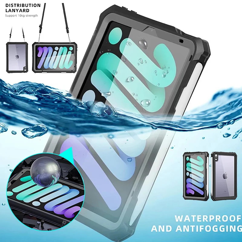 Suitable for iPad Mini 6 waterproof and shockproof tablet protection case
Suitable for iPad Mini 6 waterproof and shockproof tablet protection case