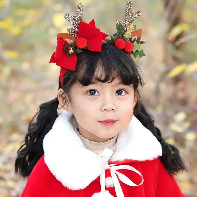 Red Antlers Bowknot Party Hair Accessories Headbands for Girls Christmas Hairbands Festival Kids Head Hoop Pom Ball Headwear
Red Antlers Bowknot Party Hair Accessories Headbands for Girls Christmas Hairbands Festival Kids Head Hoop Pom Ball Headwear