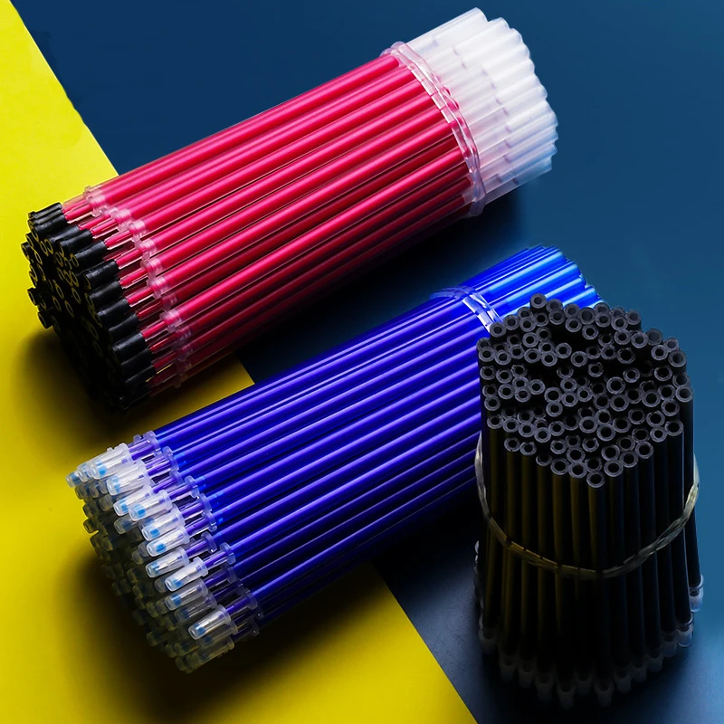 100 Pcs/lot 0.5mm Gel Pen Erasable Pen Refill Rod Set High Capacity Blue Black Ink Shool Washable Handle Pens Writing Stationery
100 Pcs/lot 0.5mm Gel Pen Erasable Pen Refill Rod Set High Capacity Blue Black Ink Shool Washable Handle Pens Writing Stationery